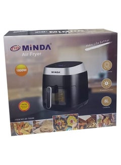 Buy Minda AF7002M 1800W Single Pot 8 Litre Air Fryer with Digital Touch Screen - Black in UAE