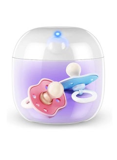 اشتري Portable Pacifier Sterilizer, Mini UV Light Sterilizer, Sterilization in 3 Mins, USB Rechargeable, Mini UV-C Sanitizer Box for Baby Pacifier, Bottle Nipples, Teethers, Headphones, Keys, White في الامارات