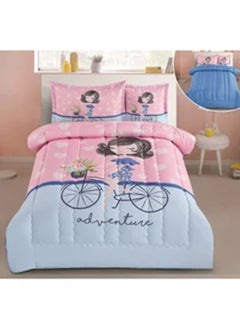 Buy Girls 4-Piece Duvet Cover Set, Two Sides, Microfiber, 170x230 Cm in Saudi Arabia