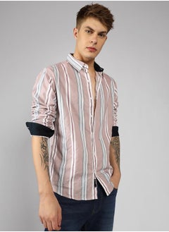 Buy Men’s Regular Fit Multi Colour Cotton Shirt – Versatile and Elegant in UAE