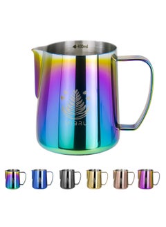 Buy Stainless Steel Espresso Coffee Pitcher Barista Kitchen Home Craft Scale Coffee Latte Milk Frothing Jug 400ml in Saudi Arabia