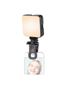 اشتري Andoer W64 Mini Clip-on LED Video Light Mobile Phone Fill Light Tablet Computer Video Conference Light 2500K-6500K Dimmable for Online Meeting Live Streaming Selfie في الامارات