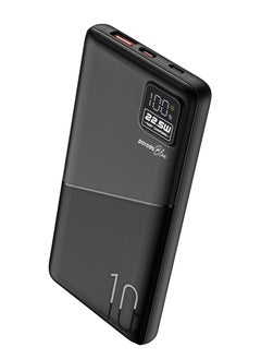 Buy 10000mAh Quick Charge Power Bank with Dual USB Output / PD 20W / 22.5W QC3.0 / 18W Micro Input / Digital Display - Black in UAE