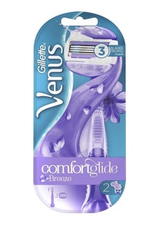 Buy 2-Piece Venus Comfortglide Breeze Razor Set Purple in Saudi Arabia