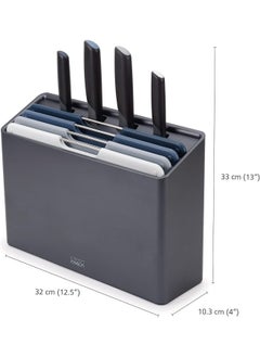 اشتري Folio Plus  8Piece Knife  Chopping Board Set with Storage case, Graphite في الامارات