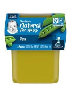 Buy Natural for Baby, 2nd Foods, Pea, 2 Pack, 4 oz (113 g) Each in UAE