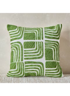 اشتري Oia Chenille Embroidered Filled Cushion 45 x 45 cm في السعودية