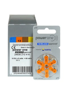 Buy Powerone (Size 13) Hearing Aid 1.45V Batteries - 60 Pieces in UAE