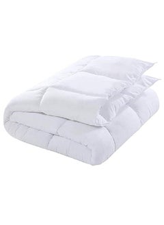 Buy Luxury King Duvet Comforter Cotton White 200x220cm in UAE