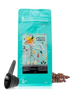 Buy Coffee bean mexico 250G for Espresso And Filter 250G Unground roasted coffee beans for specialty coffee With a coffee scale spoon in Saudi Arabia