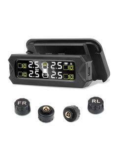 اشتري Tire Pressure Monitoring System Tpms Tire Pressure Monitor System【Removable Bracket】On the Windshield with Solar Charger Wireless Tpms Angle Adjustable Safety Tire Pressure Monitor with 4 Sensors في السعودية