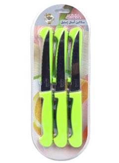 Buy 6 Pieces Kosher Kitchen Alfaha, Knife Green and Silver in Saudi Arabia