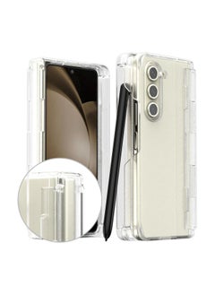 اشتري Nukin 360 P Samsung Galaxy Z Fold 5 Case with S Pen Slot & Hinge Protection, Lightweight Full Body Protective Hard PC Cover Designed for Samsung Galaxy Z Fold 5 5G(2023) - Clear Matt في الامارات