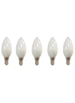 Buy LED bulb, 40 watt, made of glass, yellow, 5 pieces in Egypt