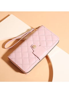 Buy Soft PU Leather Ladies Clutch Handbag for Women Long Wallet Money and Card Holder Bag 10*3*19.5cm in Saudi Arabia
