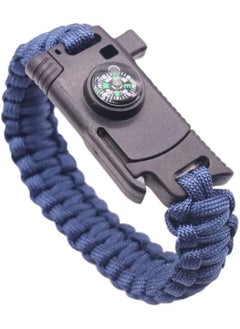 Buy 5 In 1 Multipurpose Professional Survival Bracelet Compass Flint Whistle with Fire Stone, Loud Whistle in Egypt