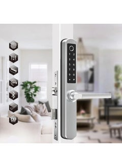 اشتري Alum. Door Electronic Smart Lock For Front Door With 5 Function- Fingerprint, Smart Ic Card, Passcode, Mobile App, Metal Key (2 Years Warranty) في الامارات