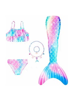 Buy COOLBABY Girls Three-piece Children's Mermaid Swimsuit Mermaid Tail Swimsuit Mermaid Swimwear in UAE