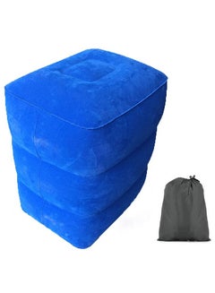 Buy Portable Foldable Adjustable Height Inflatable Travel Foot Rest Pillow and Leg Pad for Kids, Adult in Saudi Arabia