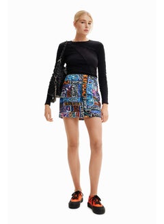Buy Slim arty logo mini skirt in Egypt