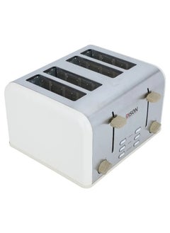 Buy Electric Toaster Beige And Wooden 1600 Watts 4 Slices in Saudi Arabia