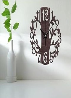 Buy Tree wall clock Dark Brown 40 cm in Egypt