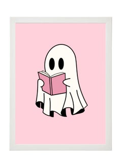 Buy Halloween Cute Ghost Framed Poster 30x40cm - Spooky Halloween Wall Art Decor for Kids' Rooms, Home, Nursery, or Party - Trick or Treat Halloween Decoration Gift in UAE