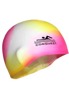 Buy Silicone Swimming Cap Protect your hair and enjoy a comfortable workout with this multi-colored swimming cap in Egypt