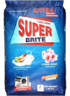 Buy Super Brite Detergent Powder ,Washing Powder For White And Coloured Clothes - 25kg in UAE