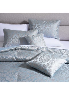 Buy Royal Blue 5-Piece Jacquard Comforter Set 240X260Cm - Blue in UAE