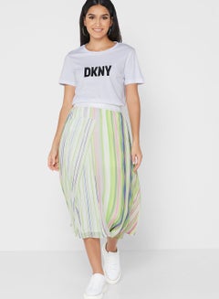 Buy High Waist Printed Maxi Skirt in UAE