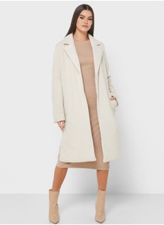 Buy Pocket Detail Longline Coat in Saudi Arabia