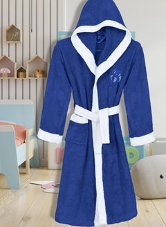 Buy Kids Hooded Bathrobe For 4 Years Old 100% Cotton Made In Egypt in UAE