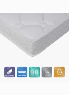 Buy i-Oasis Single Pocket Spring Mattress 190 x 20 x 90 cm in UAE