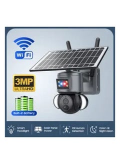 اشتري Outdoor Security Wireless Wifi Camera Solar Surveillance Camera Outdoor Ptz Wifi Solar Security Camera في السعودية