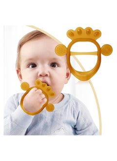 اشتري Teething Toys, SYOSI Soft Baby Teether for Soothe Babies Sore Gums for New Born Breast Feeding Babies, Freezer Safe, BPA Free, Hands Design, for Babies 0 to 6 Months (Amber, 1Pack) في الامارات