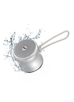 اشتري EWA A119 Mini Bluetooth Speaker with Lanyard IPX7 Waterproof Super Metal Wireless Portable Speaker for Home, Office, Travel, Outdoor(Sliver) في الامارات
