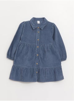 اشتري Shirt Collar Long Sleeve Velvet Baby Girl Dress في مصر