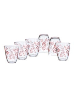 Buy Luminarc glass juice cups set, 6 pieces in Saudi Arabia