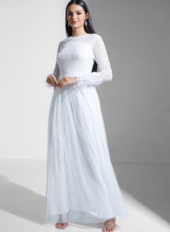 Buy Sequin Detail Ruffle Dress in UAE