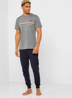 Buy Crew Neck T-Shirt Pyjama Set in UAE