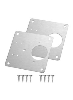 Buy SYOSI 2 Packs Cabinet Hinge Repair Plate Kit, for Door, Brackets, Fix The Hinged Stainless Steel Door Panels in Saudi Arabia