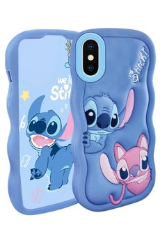 Buy Cute Cartoon Dimensional Silicone Leather Case with Cool Rubber Graphics Shockproof Cover for iPhone X Max in Egypt