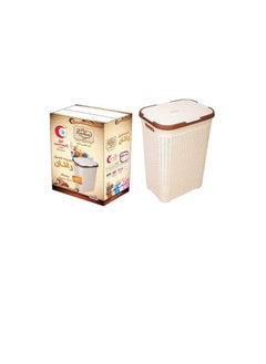 Buy Rattan laundry basket, crescent brown and silver star 201590 in Egypt