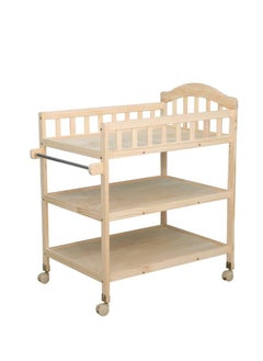 اشتري Multifunctional Solid Wood Nappy Table, Newborn Baby Nursing Nappy Changing Table, Massage and Touch Table في الامارات