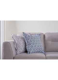 اشتري Jasper Damask Cushion Cover 45x45Cm Blue في الامارات