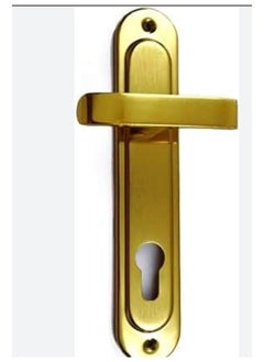 Buy (Apartment door accessories) Apartment door handle, gold color, Queen color + gold color magic eye + gold color classic safety bolt in Egypt