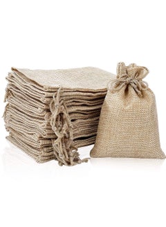 Buy Burlap Bags with Drawstring 17 x 23 Hessian Jute Bags for Birthday Gifts, Wedding Party Favors, Candy and Jewelry Pouches [Pack of 12] in UAE