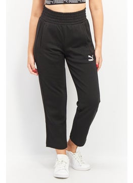 اشتري Women Sportwear Fit Embroidered Logo Sweatpants, Black في الامارات