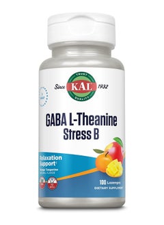 اشتري KAL GABA L-Theanine Stress B Lozenge | Healthy Relaxation, Mood & Focus Support | Natural Mango Tangerine Flavor | 100ct في السعودية